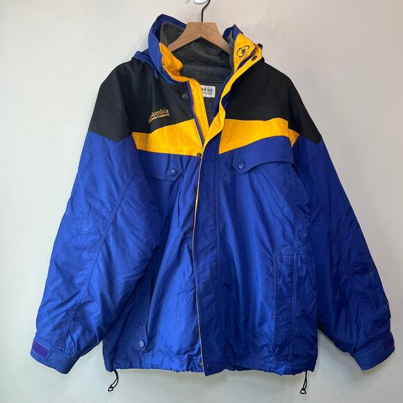 Columbia Vintage Men's Boulder Ridge Double Layer Jacket Coat Blue Size Large - Picture 1 of 14